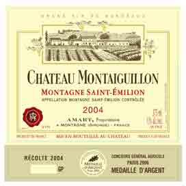 Étiquette Château Montaiguillon